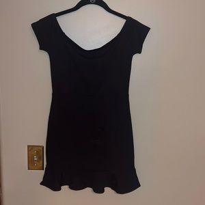 Black mini dress